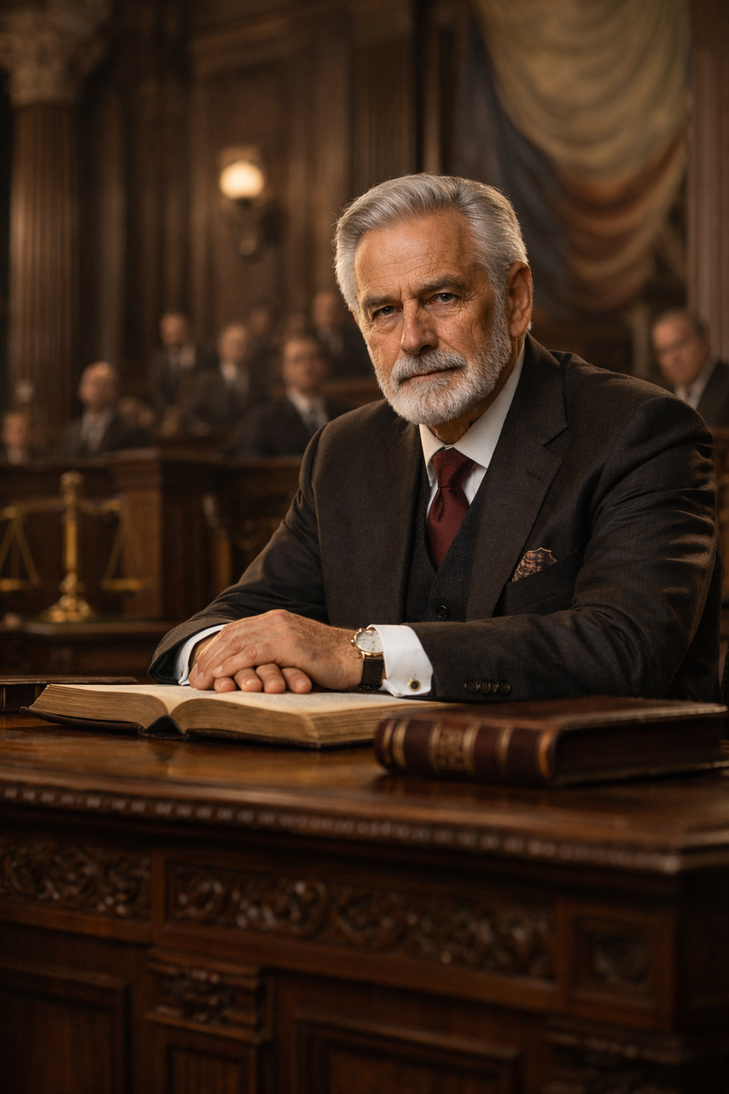 Avocat într-un tribunal vechi – atmosferă clasică